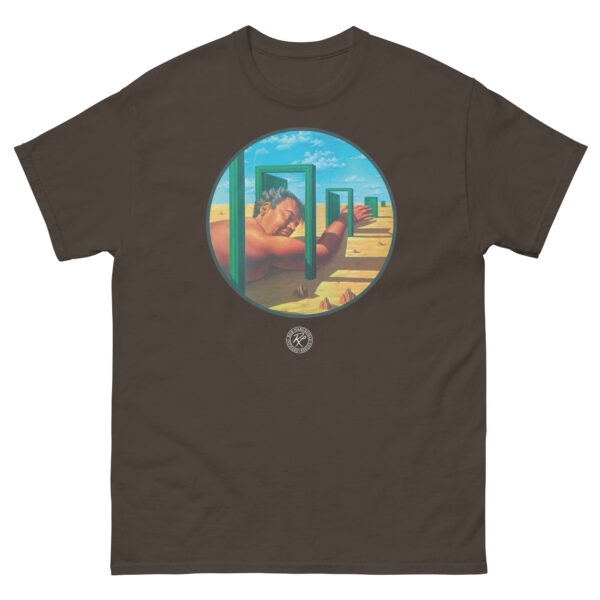 unisex-classic-tee-dark-chocolate-front-68d0fd09d3cf8.jpg The Man In The Maze T-shirt