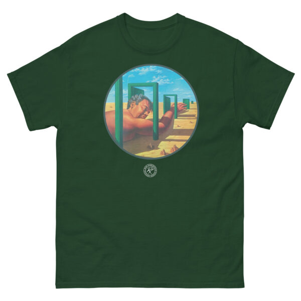 unisex-classic-tee-forest-green-front-68d0fd09d1d9c.jpg The Man In The Maze T-shirt
