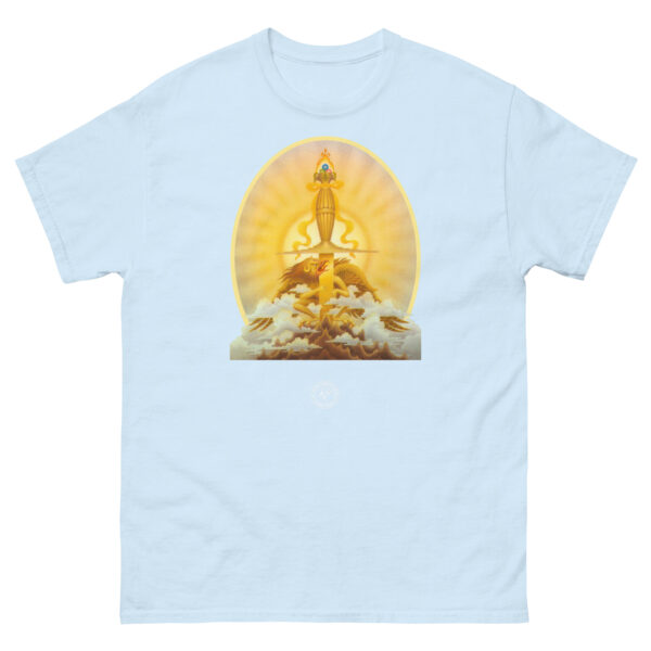 unisex-classic-tee-light-blue-front-68cd05406fec8.jpg The Sword Of The Dawn 2 T-shirt