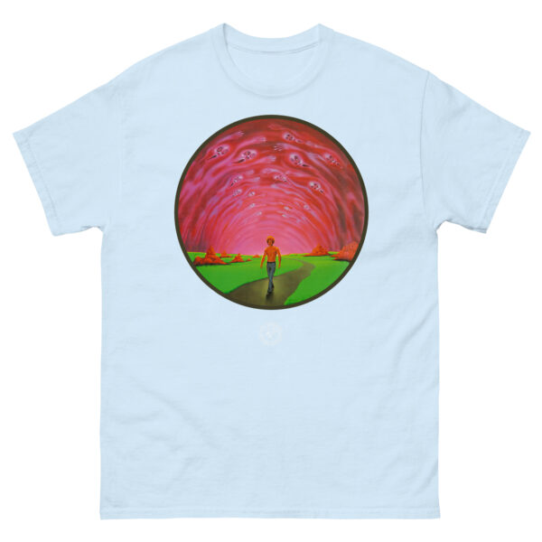 unisex-classic-tee-light-blue-front-68cda7b9119e7.jpg The Blood Red Game T-Shirt