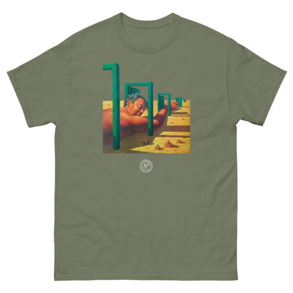 unisex-classic-tee-military-green-front-68d15d32ebf3f.jpg The Man In The Maze 2 T-shirt