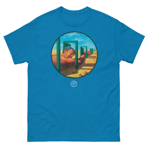 unisex-classic-tee-sapphire-front-68d0fd09d6a34.jpg The Man In The Maze T-shirt