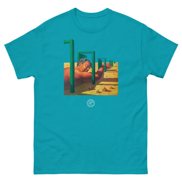 unisex-classic-tee-tropical-blue-front-68d15d330741e.jpg The Man In The Maze 2 T-shirt