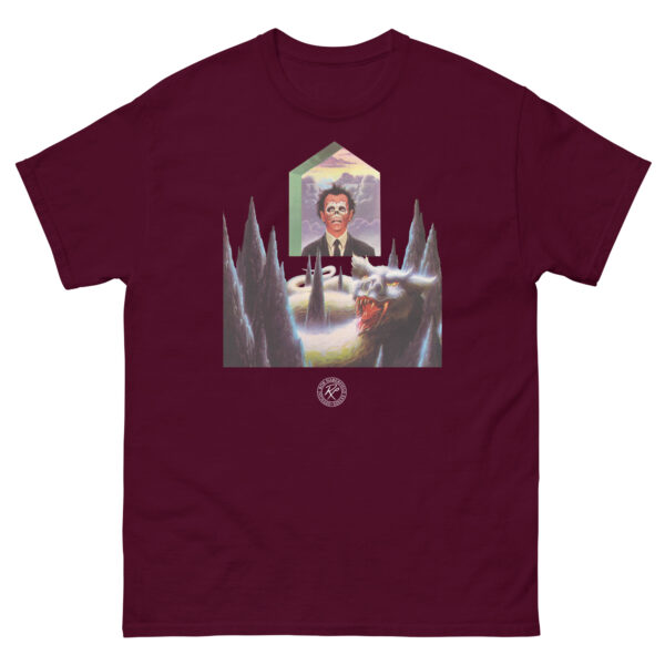 unisex-classic-tee-maroon-front-68fd1ec065230.jpg The Lurking Fear T-shirt