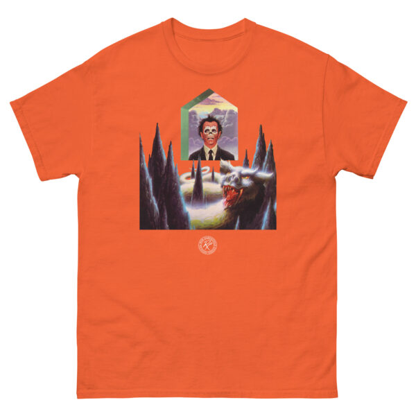 unisex-classic-tee-orange-front-68fd1ec0845b0.jpg The Lurking Fear T-shirt