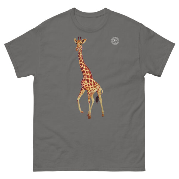 unisex-classic-tee-charcoal-front-6914eabd4c6d6.jpg Giraffe T-shirt