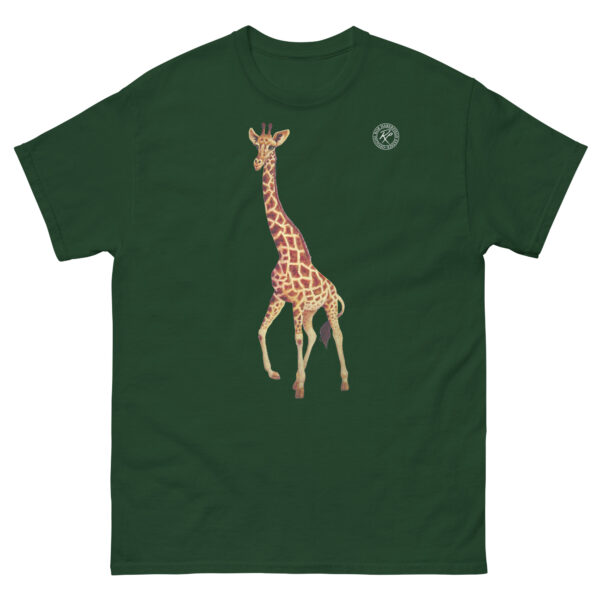 unisex-classic-tee-forest-green-front-6914eabd3bdf7.jpg Giraffe T-shirt