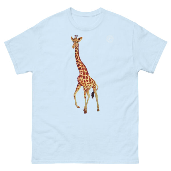 unisex-classic-tee-light-blue-front-6914eabd70ca9.jpg Giraffe T-shirt