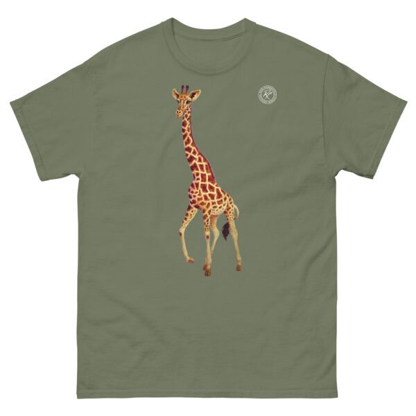 unisex-classic-tee-military-green-front-6914eabd52200.jpg Giraffe T-shirt